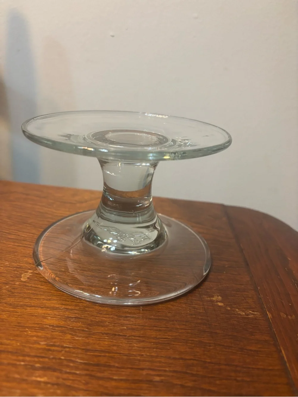 Pampered Chef Clear Glass Pedestal Cake Plate / Display Stand